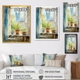 thumbnail image 4 of Designart "Blues of Washday in Provence IV" Illustration Canvas Wall Art - Modern Blue Laundry Entryway Wall Art, 4 of 6