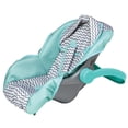 thumbnail image 3 of Adora Creative Zig Zag Baby Doll Car Seat Carrier Removable Cover, Machine Washable and Fits Most Dolls & Plush Animals Up to 20”, Birthday Gift for Children Ages 2 and Up - Green Mint (Green Handle), 3 of 5