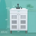 thumbnail image 4 of TEHILA White Utility Sink Laundry Vanity with Black Pull-Out Faucet and Soap Dispenser, 4 of 11
