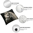 thumbnail image 4 of COMIO  Animals Horse Decorative Throw Pillow Covers Sketch Vintage Style Farm Animals Black Background Pillowcase Home Decor Cushion Cover for Sofa Chair Bed Couch 2pc, 4 of 6