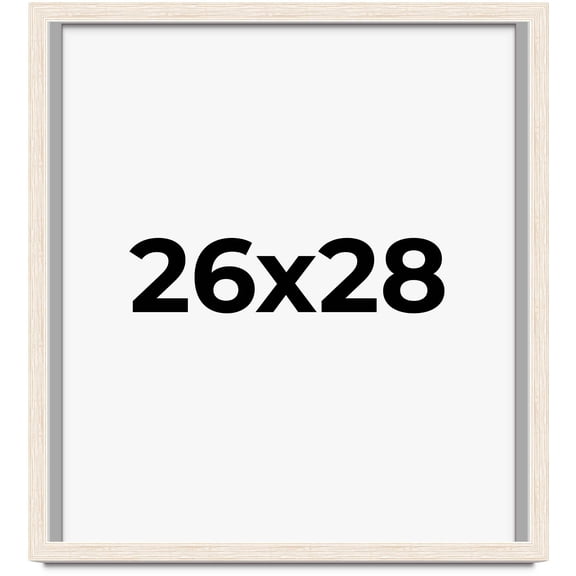 26x28 Shadow Box Frame White | 1.125 Inches Deep Real Wood Rustic Shadowbox Display Frame | UV