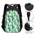 thumbnail image 3 of Pofeuu Cactus 1 Print Storage Laptop Backpack with USB Charging Port[Water Resistant] College Computer Bookbag Fits, 3 of 7