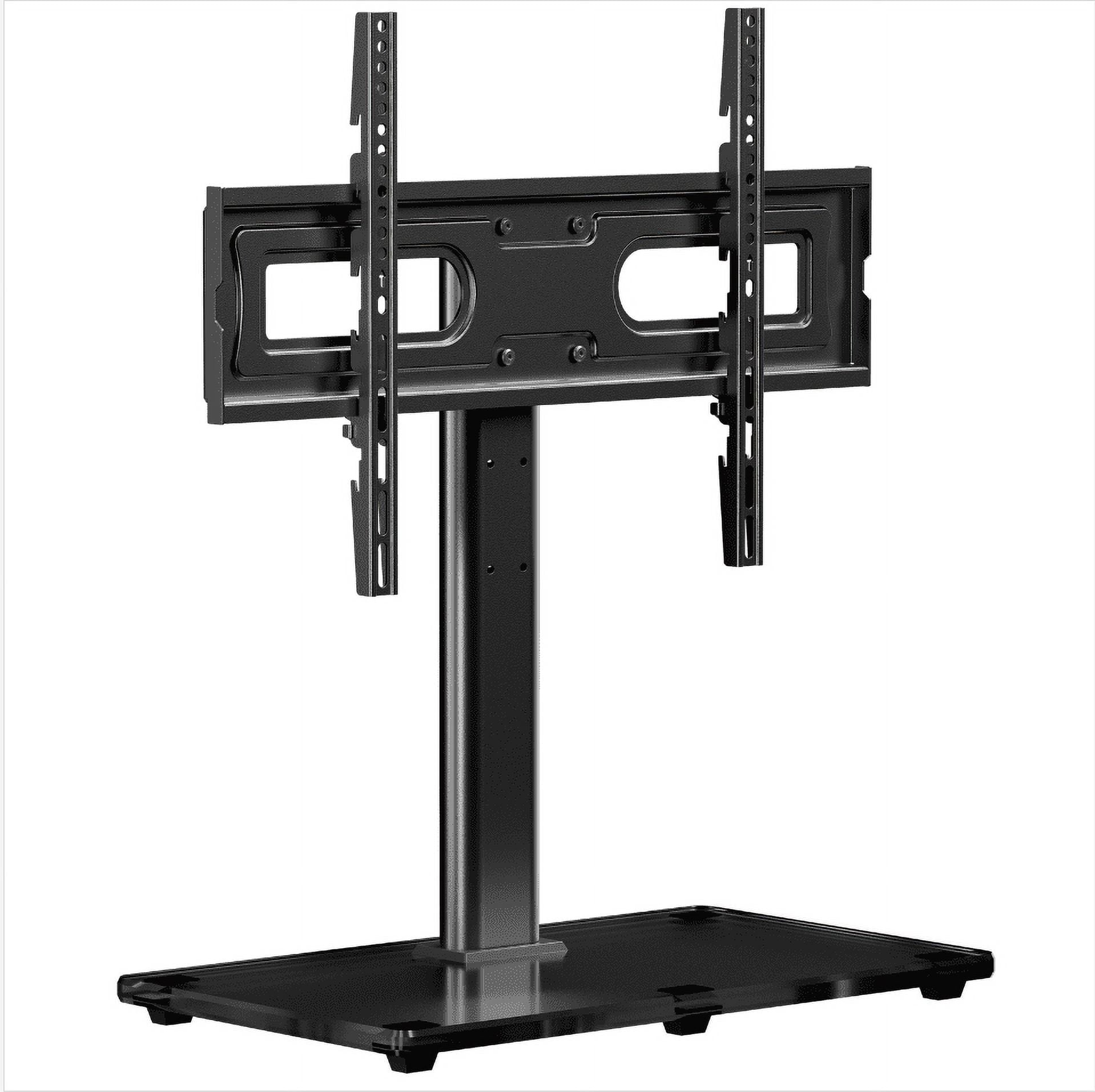 MountFTV Universal Swivel Tabletop TV Stand for 32-80 inch LCD LED TVs, Max 600x400mm, Hold Up to 110 lbs