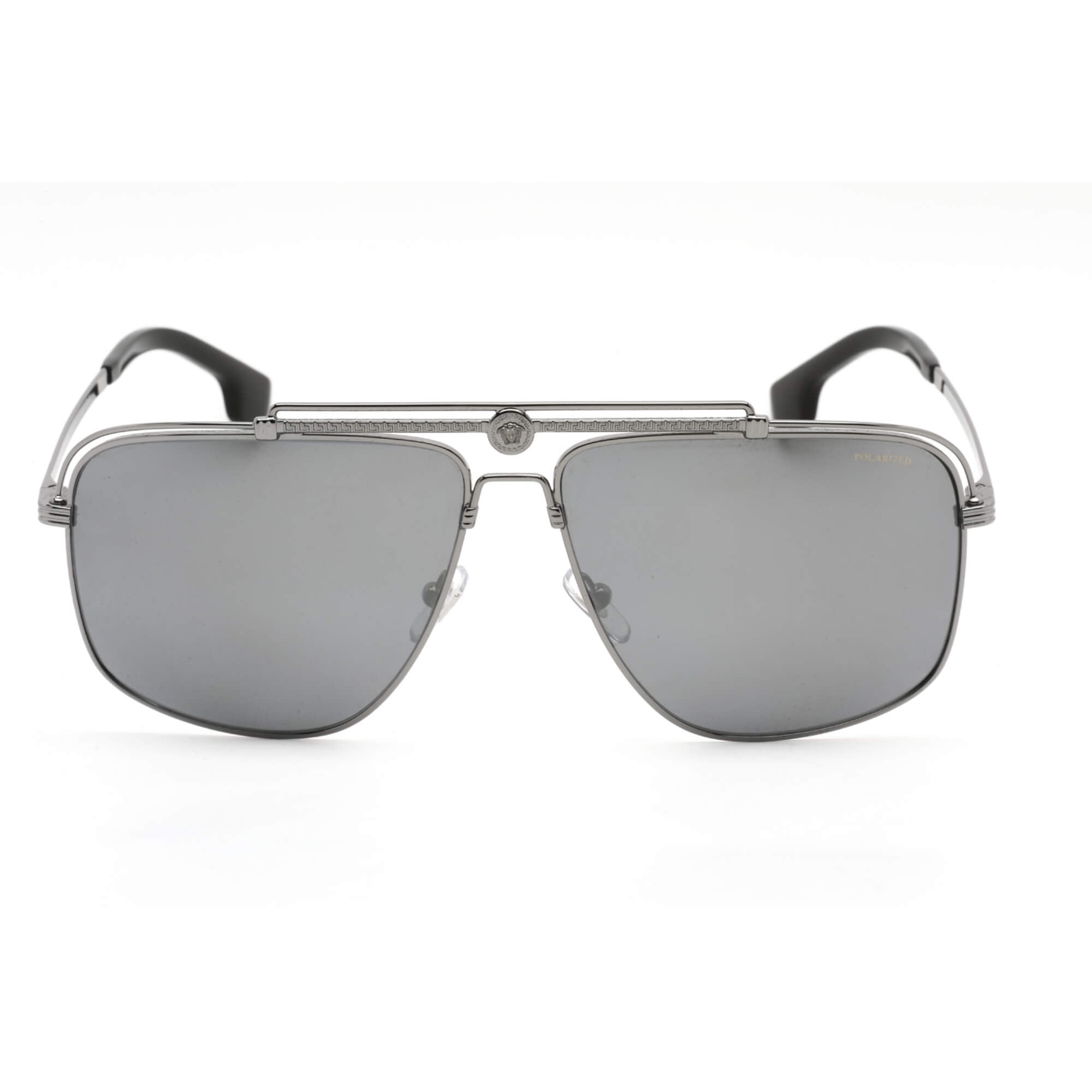 Versace VE 2242 Metal Unisex Rectangle Sunglasses Gold 61mm Adult 
