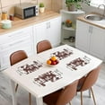 thumbnail image 3 of Cow Fur Placemats Set of 4 Dining Table Kids Cowhide Indoor Outdoor Kitchen Dinner Party Decor Table Mats Farmhouse Table Mats Kitchen Wild Animals Natural Brown and White Placemats, 3 of 4