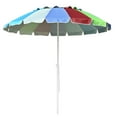 thumbnail image 1 of Yescom 8 ft Metal Rainbow Beach Patio Umbrella 16 Rib Tilt Market Umbrella, 1 of 10