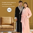 thumbnail image 2 of Peignoir Polyester Homme Grande Taille Épais Robe à Capuche Corail Robe de Nuit Chaude Confortable Douce Vêtements Automne Bleu Marine Homme G, 2 of 9