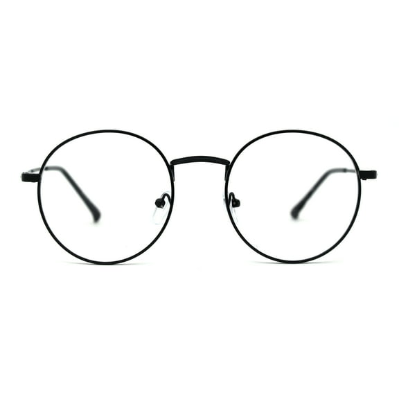 Nerdy Optical Quality Round Metal Rim Blue Light Flitering Computer Glasses Black