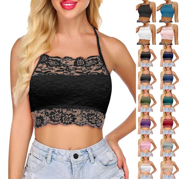 Bmisegm Tank Tops for Women Sleeveless Square Neck Fancy Waist Length Camisole Slim Straps Regular Fit Basic Womens Tops Black_002 L