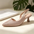 thumbnail image 4 of BOCCA Women’s Kitten Heel Pumps, Pointed Toe Glitter Dress Shoes for Work, Party & Evening Wear, 4 of 7