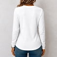 thumbnail image 4 of Women's Long Sleeve Waffle Knit Tops 2026 Fall Henley V Neck Shirts, S, 4 of 8