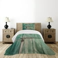 thumbnail image 4 of Ambesonne Industrial Quilted Bedspread Set 2 Pcs, Old Closed Door, Twin Size, Green Brown, 4 of 5