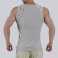 thumbnail image 6 of SSAAVKUY Men's Tank Top Quick Dry Cotton Sleeveless Shirt Breathable Solid Lightweight Muscle Tank Tee Shirt Gray XXL, 6 of 6