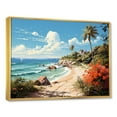 thumbnail image 2 of Designart "Aqua Marine Coastal Journey III" Bicycle Floater Framed Canvas Wall Art, 2 of 5