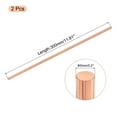 thumbnail image 2 of Uxcell Pure Copper Round Rod Diameter Length Solid Copper Rod Lathe Bar Stock for Metal Craft 5 x 300mm 2pcs, 2 of 6