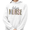 thumbnail image 2 of Dialysis Nurse Leopard Print Hoodie Sweatshirt Unisex X-Large White, 2 of 5