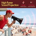 thumbnail image 2 of Pyle 50W Portable Megaphone Bullhorn Speaker – Alarm Siren, Adjustable Volume, 1700 Yard Range, AUX Input, USB/TF Playback, Lightweight PA for Sports, Events & Emergency Use (Black), 2 of 2