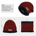 thumbnail image 3 of Lroveb Beanie for women Men Warm Winter Thicken Hat Scarf Two-Piece Knit Windproof Cap Hat, 3 of 5