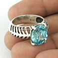 thumbnail image 2 of Natural Blue Topaz Ring, Solid 925 Sterling Silver Ring, Blue Gemstone Women's Ring, Statement Ring, November Birthstone Ring, Exclusive Ring, Anniversary Gift Ring For Her (blue-topaz, 7), 2 of 3