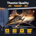 thumbnail image 3 of SPECSTAR Motorized Projector Screen with Remote, 16:9 100 Inch Auto Electric Projection Screen, HD 4K Movie Screen for Home Theater, Cinema, Office (87 x 49 White), 3 of 8