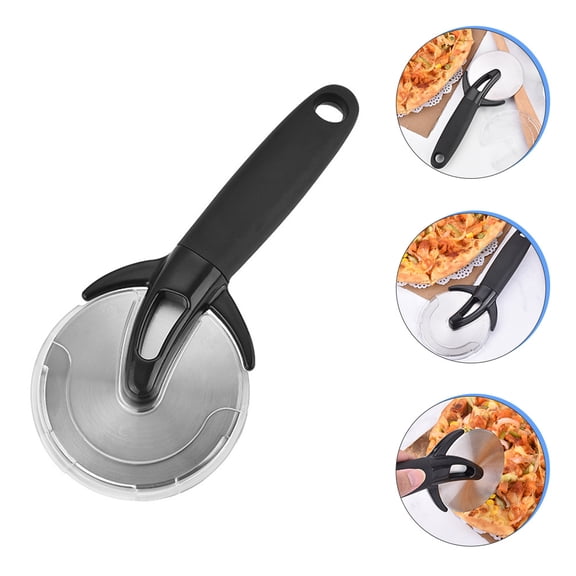 SWETRACE Skin-Friendly Pizza Slicer Black ABS Stainless Steel for Baking