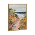 thumbnail image 4 of Kate and Laurel  Tropical Bright Ocean Path Landscape Framed Wall Art by The Creative Bunch Studio, 16x20 Gold, Coastal Beach Landscape Art for Wall, 4 of 7