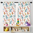 thumbnail image 5 of Blackout Kids Curtains,White Cartoon Dinosaurs Flowers Pattern Childrens Insulated Curtains Set Of 2,Bedroom Essentials,Toddler Room Decor 42"x54", 5 of 5