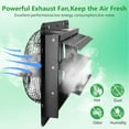 thumbnail image 4 of Shutter Exhaust Fan, Wall Mount Ventilation Fan w/Speed Controller Attic Vent Fan for Chicken Coops, Greenhouse, Gable, Barn, Garage, Shed Ventilator, 4 of 7