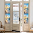 thumbnail image 2 of Ocean Sunset Window Privacy Film, Beach Blue Sky Coastal Seashore Summer Static Cling UV Sun Blocking Heat Control Window Tint Day and Night, Non-Adhesive One Way Windows Privacy Cover 17.7''x78.7'', 2 of 7