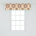 thumbnail image 2 of Ambesonne Earth Tones Valance Pack of 2, Mandala Lace Style Art, 54"X12", Burgundy Coral Ivory, 2 of 2