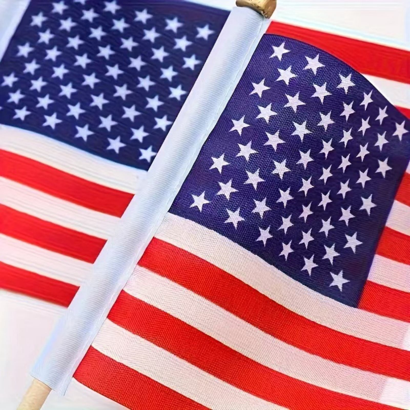 20 Pcs 8x12 Inch Small American Flags on Sticks, Small US Flags/Mini American Flags for Outside ,Handheld US Flags Stick,Memorial Day Decorations,Independence Day,Patriotic Decorations