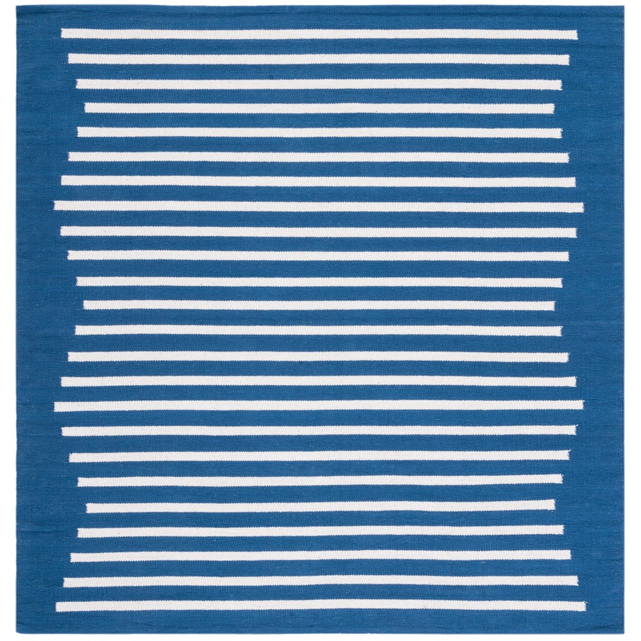 SAFAVIEH Montauk Amadine Striped Cotton Area Rug, Navy/Ivory, 5' x 8'