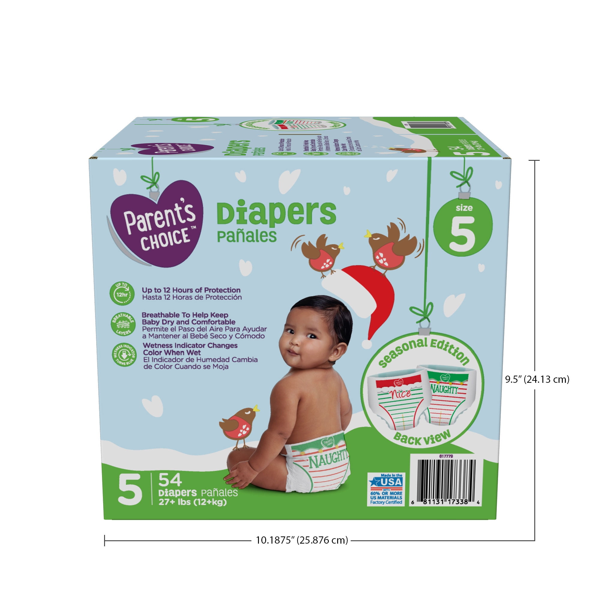 Parent's Choice Dry Gentle Diapers Size 2, 40 Count (Select For More  Options), Diapers Walmart