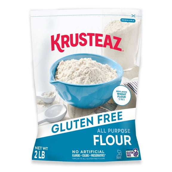 Krusteaz Gluten Free All Purpose Flour, Gluten Free Flour, Resealable Bag, 32 oz