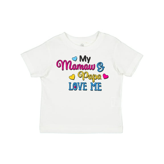 Inktastic My Mamaw and Papa Love Me with Hearts Boys or Girls Toddler T-Shirt