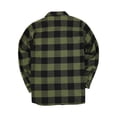 thumbnail image 2 of Men's Button Down Long Sleeve Flannel Shirt (Army, Medium) (BP8281), 2 of 2