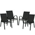 thumbnail image 7 of Homall Metal Outdoor Chair Set Stackable Patio Textilene Dining Chair Set of 4, Black, 7 of 7