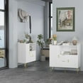 thumbnail image 1 of Buffet Cabinet with Drawers, 40" Sideboard Buffet Storage Cabinet with Shelves and Doors, Modern Coffee Bar Station Wood Kitchen Table for Kitchen, Dining Room, 1 of 7