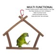 thumbnail image 3 of Wooden Bird Swing Perch, Hook Installation Sturdy Structure  Cage Perch Toy  For Cockatiel For Lovebird, 3 of 8