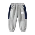 thumbnail image 2 of Fozruso Boys Fleece Lined Jogger Pants Winter Thermal Kids Tracksuit Bottoms Soft Comfortable Toddler Athletic Sweatpants For Outdoor Play Casual Sports Joggers Pants Sizes 1-2 Years(Gray), 2 of 6