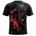thumbnail image 5 of IWRICH Graphic T-Shirts for Men Novelty 3D Print Skeleton Tee Shirts Summer Short Sleeve Tee Top Red L, 5 of 5