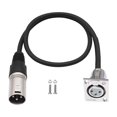 thumbnail image 1 of Cable de audio XLR de 3 pines macho a XLR tipo D hembra, transmisión de señal estable, cable de micrófono, adaptador de audio para casa,, 1 of 8