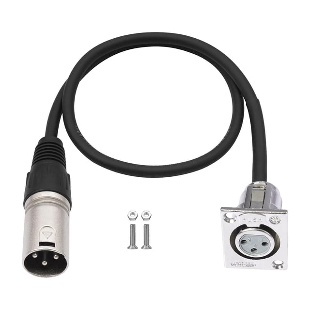 Cable de audio XLR de 3 pines macho a XLR tipo D hembra, transmisión de señal estable, cable de micrófono, adaptador de audio para casa,