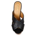 thumbnail image 4 of Qupid BH51 Women Leatherette Studded Cross Band Platform Heel Sandal, 4 of 5