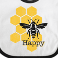 thumbnail image 4 of Inktastic Honeycomb Bee Happy Boys or Girls Baby Bib, 4 of 4