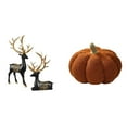 thumbnail image 1 of Estatua de escultura de ciervo,Escultura de ciervo para sala de estar con luz de resina.,Almohadas de calabaza de Halloween,Almohadas de calabaza de Halloween Decoración del hogar, 1 of 8