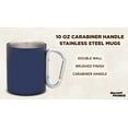 thumbnail image 3 of Stainless Steel Mugs with Carabiner Handle 10 oz. Set of 10, Bulk Pack - Perfect for Coffee, Soda, Other Hot & Cold Beverages - Navy Blue, 3 of 5