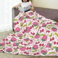 thumbnail image 6 of Sikiie Strawberry And Cheery Ultra-Soft Micro flannel Blanket Luxury All Seasons Warm Blanket for Bedding Sofa and Travel (4 sizes)-80"x60", 6 of 7