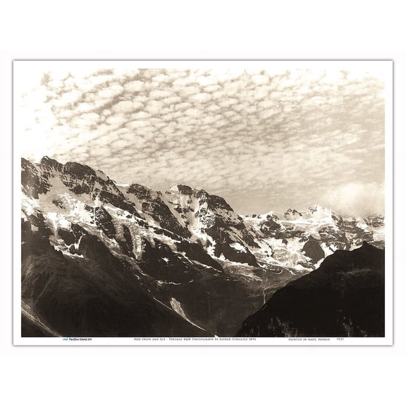 Mid Snow and Ice - Vintage B&W Photograph by Alfred Stieglitz c.1894 - Master Art Print (Unframed) 9in x 12in