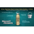 thumbnail image 3 of 6 Stainless Steel Canteen Water Bottles Set, 25 oz. - Customizable Text, Logo - Double Wall, Wire Handle - Gold, 3 of 8